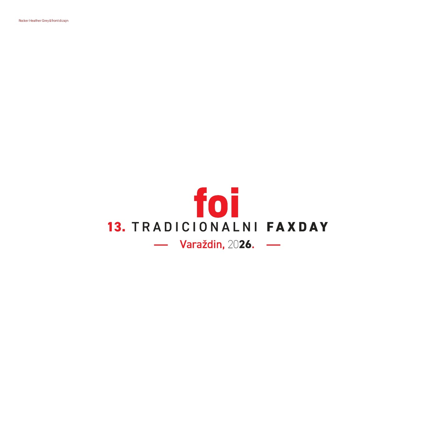 FOI Faxday 2026 prednji dizajn